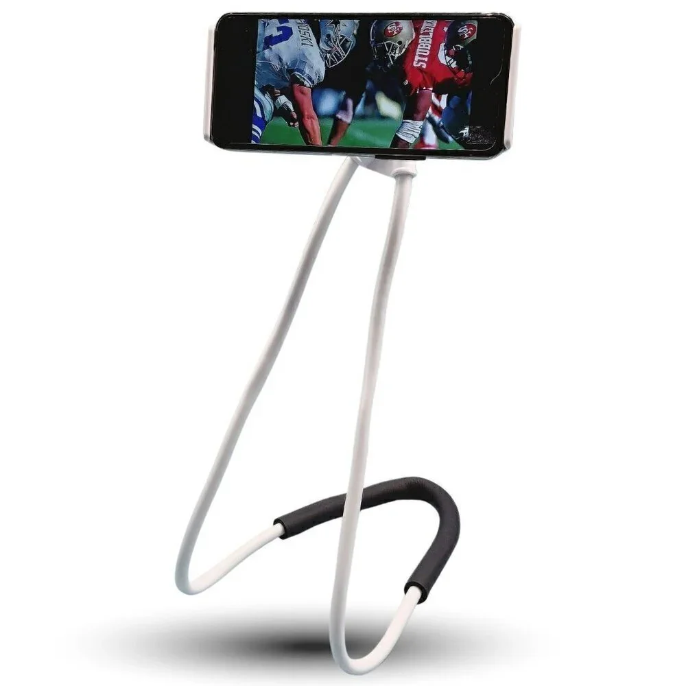 Universal Cell Phone Neck Phone Holder, Hands-Free Flexible Durable, White